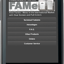 FAMe Mobile (E-Menu). Design, Programming, UX / UI & IT project by Ladislao J. García Patricio - 05.31.2012