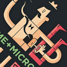 Cartel para J'Aime + Microcosmos. Un proyecto de Diseño e Ilustración tradicional de Diego Cano - 05.06.2012