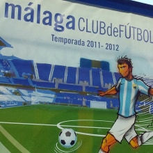 Malaga C.F x Nike Show. Design, Traditional illustration, Advertising, Installations, Film, Video, and TV project by Javier "KF" - 06.06.2012