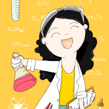 Licenciada en Química. Traditional illustration project by pepasastre - 07.05.2012
