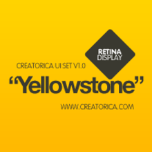 Creatorica UI Set - Yellowstone. Un proyecto de Diseño y UX / UI de Rodolfo Biglie - 10.07.2012