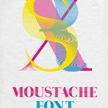 Moustache Font. Design, and Traditional illustration project by Rubén Martínez González - 07.10.2012