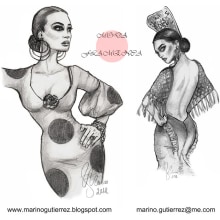 Fashion Illustrations. Design, Traditional illustration, and Advertising project by Marino Gutiérrez del Cerro - 07.16.2012