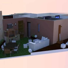 corte render apartamento. 3D project by Josefa Lopez Guerrero - 07.16.2012