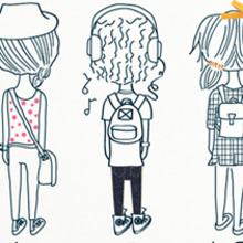 Back to School T-shirts. Ilustração tradicional, e UX / UI projeto de Carolina Massumoto - 17.07.2012
