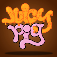 "Juicy Pig" ilustración y tipografía. Traditional illustration project by José Luis Castillo - 08.04.2012