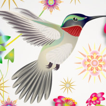 Colibrí . Traditional illustration project by Patricia Moreno - 08.27.2012