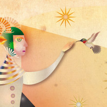 Fauno, tritón y otros seres. Traditional illustration project by Patricia Moreno - 08.27.2012