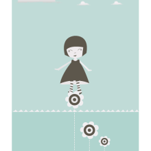 Las niñas sólo quieren jugar. Design, Traditional illustration, and Advertising project by elena - 09.04.2012