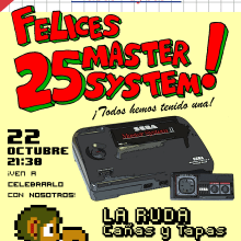 Fiesta Aniversario Master System.  project by M.A. Serralvo - 09.21.2012