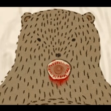 Bird loves the bear. Ilustração tradicional, e Cinema, Vídeo e TV projeto de Indiana C - 23.09.2012