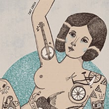 Tatto the Girl. Design, and Traditional illustration project by Judit Canela - 10.01.2012