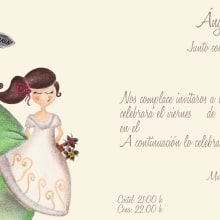 Invitaciones de Boda y Meseros personalizadas.. Traditional illustration project by Rosa María Martínez Hurtado - 10.03.2012