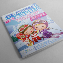 Diptico La Glisse. Design, Traditional illustration, and Advertising project by Víctor Rodrigo Ruiz - 10.08.2012