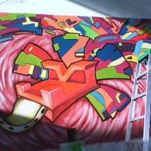 quetzalcotl mural. Traditional illustration project by Ana Torres Limon - 08.27.2012