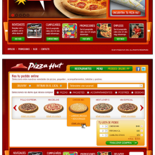 Pizza Hut - Panamá. Design, Programação , e UX / UI projeto de Xavier Nadal - 16.10.2012