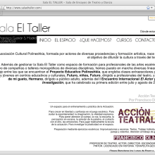 Web de Sala el Taller. Design, and UX / UI project by Gabriel Andújar - 10.24.2012