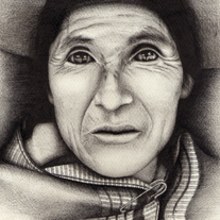 Aymara / achurado sobre papel. Ilustração tradicional projeto de Favian Ortega - 23.11.2012