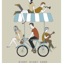 Giant Giant Sand tour poster. Un proyecto de Ilustración tradicional de Estibaliz Hernández de Miguel - 02.12.2012