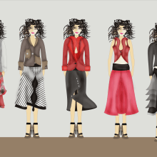 diseño de figurines. Design, and Costume Design project by natalia Del Toro - 12.03.2012