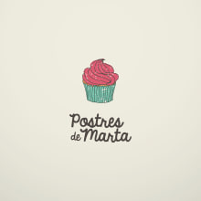 Postres de Marta. Design, Traditional illustration, Advertising, and Photograph project by Reyes Martínez - 12.05.2012