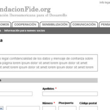 Fundación FIDE. Design, and UX / UI project by Laura Blanco García - 12.07.2012