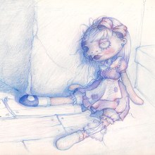 Rejected Doll. Ilustração tradicional projeto de Alizia Vence - 23.12.2012