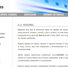 Web, EJC Asesores. Programação  projeto de Marta Casado García - 29.12.2012