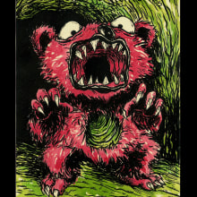 Monsters. Projekt z dziedziny Trad, c i jna ilustracja użytkownika Josué Garro Agüero - 03.01.2013
