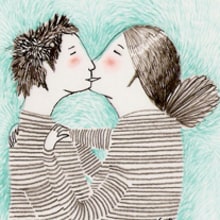 De boca a boca y te beso porque me toca. Ilustração tradicional projeto de Paloma Corral - 27.01.2012