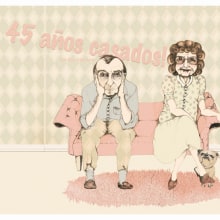 46 años casados!. Ilustração tradicional projeto de Cecilia Sánchez - 13.02.2013