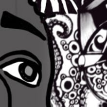 Afro Black Woman. Design e Ilustração tradicional projeto de Cristina Romano Rodriguez - 04.03.2013