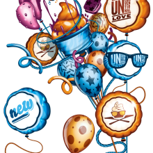 Balloons - Illustration. Un proyecto de Diseño, Ilustración y Publicidad de david sánchez cobos - 07.03.2013
