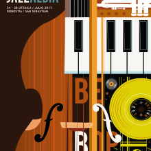 Donostiako Bebop. Design, Traditional illustration, Advertising, Music, and UX / UI project by Citizen Vector - 03.14.2013