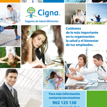 Gráfico y web para Cigna Health Insurance. Design, Advertising & IT project by Cristina Muñoz Arriba - 03.14.2013