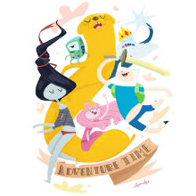 Adventure Time. Design, Ilustração tradicional, e Cinema, Vídeo e TV projeto de Núria Aparicio Marcos - 17.03.2013