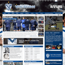 Sitio Web Oficial Vélez Sarsfield. Design, Traditional illustration, Advertising, Programming, Photograph, UX / UI & IT project by Alexander Lima - 03.21.2013