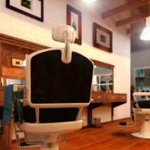 Retro barber's shop. 3D projeto de Sofía Prado - 18.03.2013