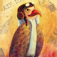 Águila mensajera. Un proyecto de Ilustración tradicional y UX / UI de María Arencibia - 25.03.2013