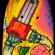 Pepinillo asesino Skateboard. Traditional illustration project by Fernando López Tarodo - 04.04.2013