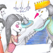 El rey pico de tordo .cuento. Un proyecto de Ilustración tradicional de Alicia Galeano - 15.04.2013