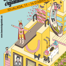 Imagen de la Feria de Teatro infantil y juvenil La Mostra 2013. Traditional illustration project by Patricia Carreño Picón - 04.16.2013
