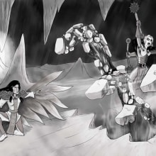 Qiahn: Lucha de magos. Ilustração tradicional projeto de Miguel Ozonas Gregori - 16.04.2013