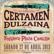 Carteles Certamen de dulzaina y tambor Folklore Plaza Castilla. Un proyecto de Diseño, Publicidad, Dirección de arte y Diseño gráfico de Gelo Quero Miquel - 17.04.2013