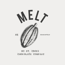 Propuesta de logo // MELT By St. Croix Chocolate Factory. Un progetto di Design di María Caballer - 26.04.2013