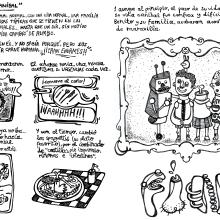 Tira cómica fanzine "QuéSuerte".. Een project van  Ontwerp, Traditionele illustratie, Installaties y Fotografie van ZANART - 27.04.2013