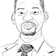 Caricatura Will Smith. Design, and Traditional illustration project by María Yuste - 05.01.2013