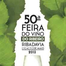 -Propuesta- Cartel Feria del Vino Ribeiro. Design project by Nuria Hache - 05.03.2013