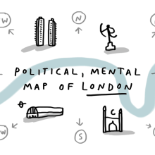 Mental Map of London. Design, and Traditional illustration project by Merche See Co. - 05.22.2013