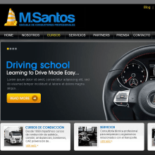 M Santos escuela de conducción. Een project van  Ontwerp,  Reclame, Programmeren, UX / UI e IT van Jose Valle - 30.05.2013